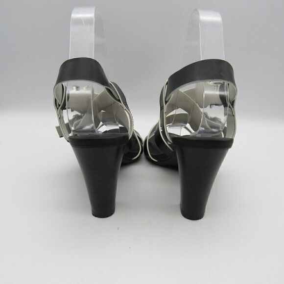 Christian Siriano for Payless Sandals Women's Sz 7 Strappy Slingback Black Heels - Picture 4 of 9